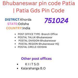 Bhubaneswar pin code Patia
