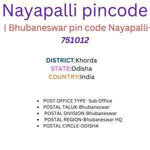 Nayapalli pincode