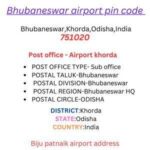 Bhubaneswar airport pin code