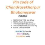 Pin code of Chandrasekharpur Bhubaneswar