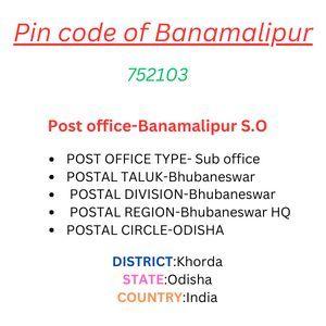 Pin code of Banamalipur