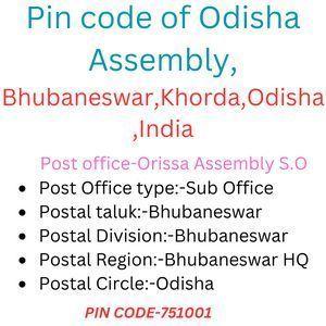 Pin code of Odisha Assembly